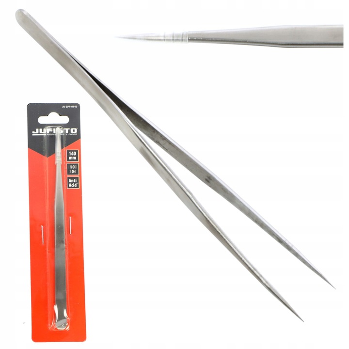 Penseta de precizie, Jufisto, Inox, 140 mm