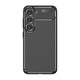 Protectie pentru telefon Samsung Galaxy S23 (SM-S911) din silicon (rezistenta medie la impact, colt cu perna de aer, model carbon) NEGRU