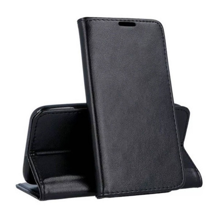 Samsung Galaxy A54 5G (SM-A546) Tok álló, bőr hatású (FLIP, oldalra nyíló, asztali tartó funkció) FEKETE