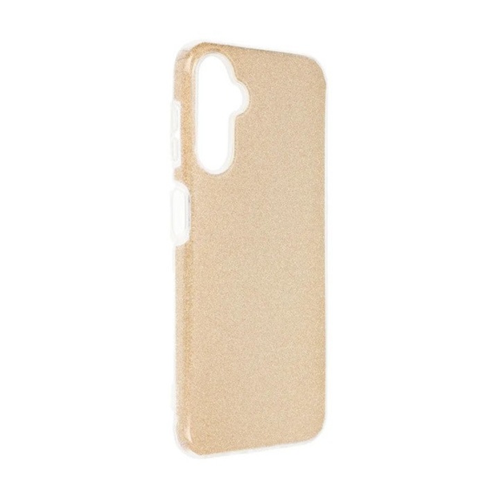 Samsung Galaxy A14 5G (SM-A146), Samsung Galaxy A14 4G (SM-A145) Szilikon telefonvédő (műanyag belső, csillogó hátlap) ARANY