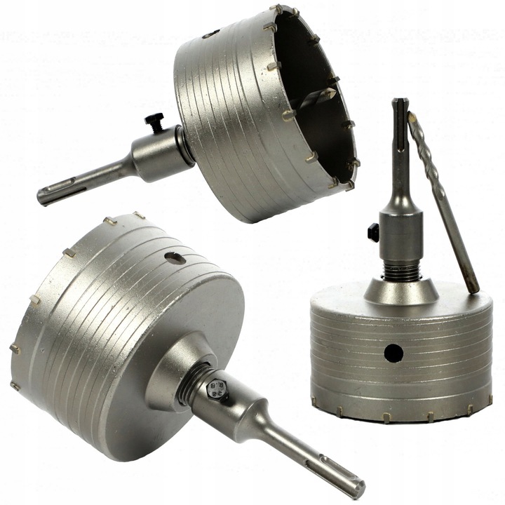 Set burghiu, carota si adaptor SDS-PLUS Drel, 130 mm, Otel