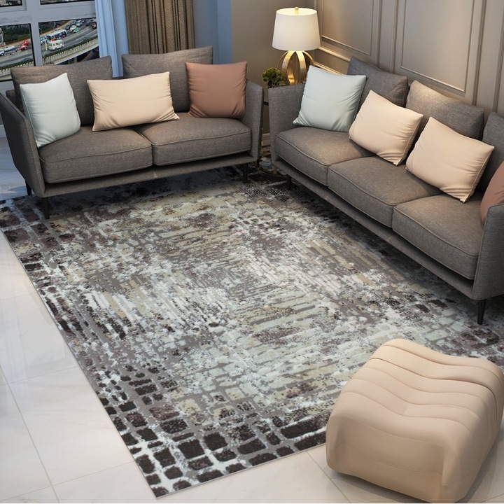 Килим Zara, модел 01702A L Бежов L Кафяв, 160 см x 230 см