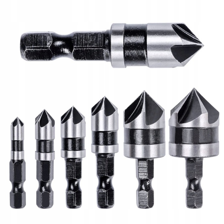 Burghiu zencuitor 6mm, Bobimarket, prindere HEX, lemn PVC aluminiu, schimbare rapida, finisaj precis, rezistent uzura, gaurire viteze mari, practic