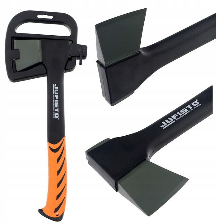 Topor De Tamplar, Jufisto, Greutate 910 g, Greutatea Capului Toporului 630 g, Materialul Capului Otel Carbon Forjat Cu Strat Ptfe, Materialul Manerului Fibra De Sticla, Lungime 44.5 cm, Negru/Portocaliu