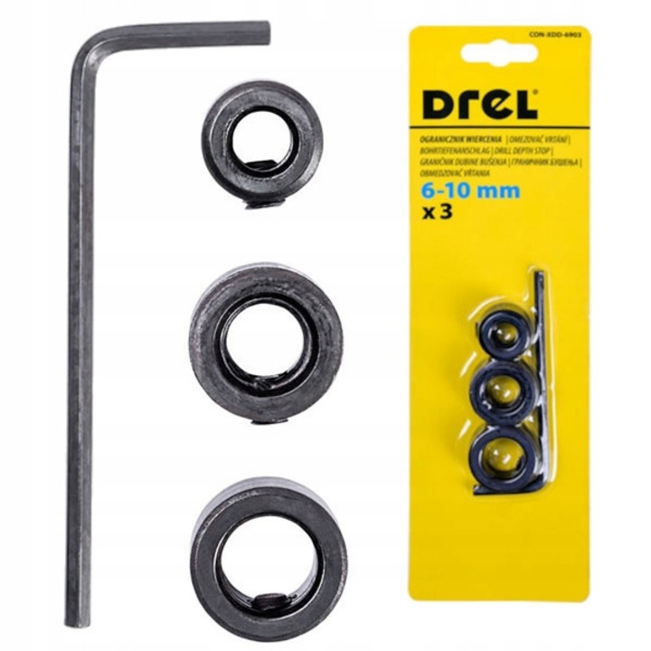 Set 3 opritoare gauri si cheie hexagonala Drel, 6-10mm