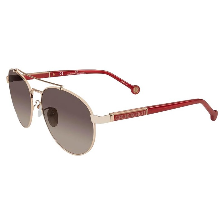 Ochelari de soare dama, Carolina Herrera, Gradient, Rosu