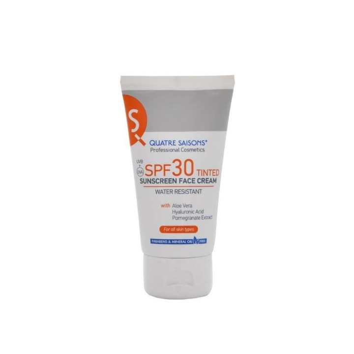 Crema de fata cu protectie solara SPF30 colorata, QS Professional Cosmetics, 75 ml