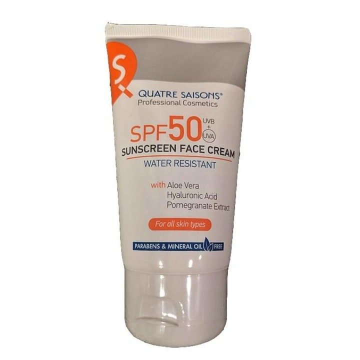 Crema de fata cu protectie solara SPF50, QS Professional Cosmetics, 75 ml