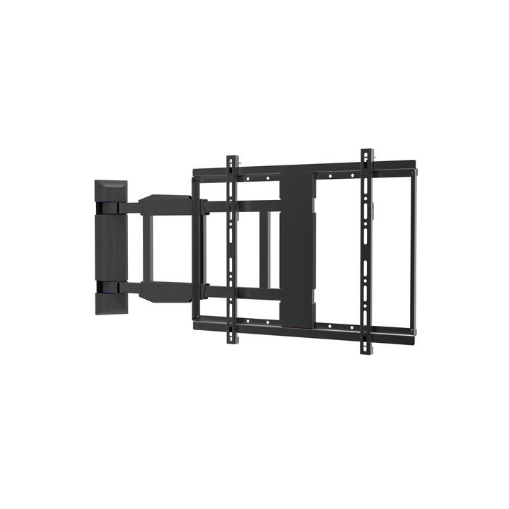 Моторизирана Blackmount BM-SWING201L стенна стойка за телевизор с пълно движение, диагонали 47"-70", макс. 45 кг, черен