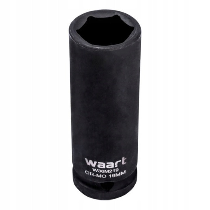 Cap Hexagonal, Waart, 19 mm, Material Otel Crom-Molibden, Montaj 1/2", Rezistenta La Coroziune, Duritate Ridicata, Argintiu