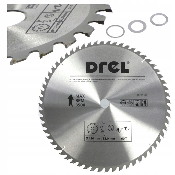 Disc fierastrau circular pentru lemn Drel, 450x32mm, 60 dinti