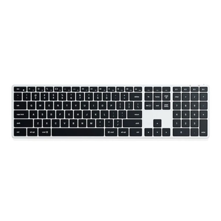 Tastatura Slim X3, Satechi, Bluetooth, Retroiluminat, Argintiu