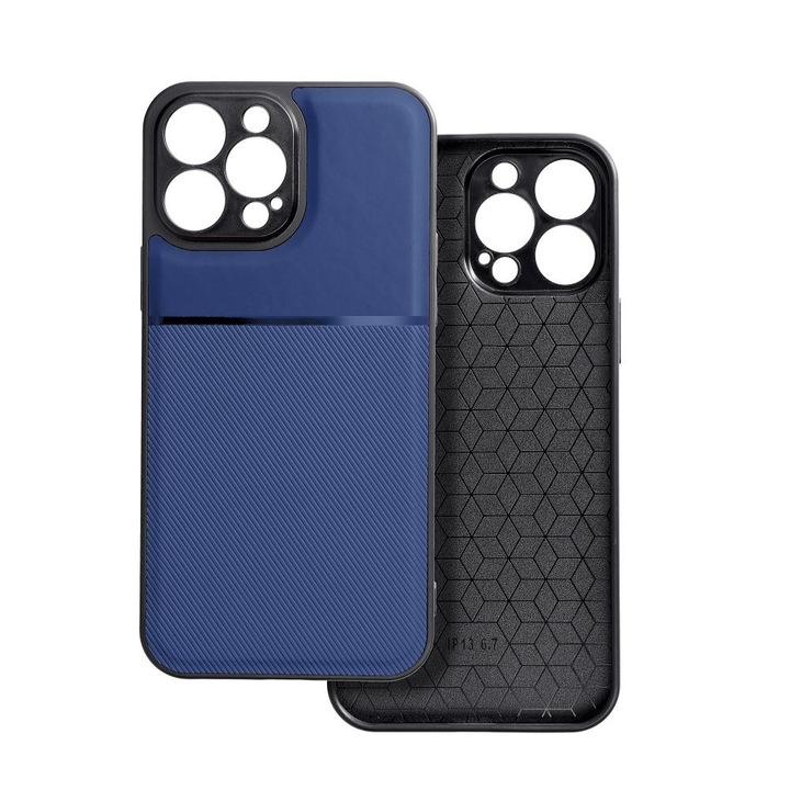 Xiaomi Redmi Note 13 Pro 5G / Poco X6 5G kompatibilis hátlap tok, telefon tok, stílusos, kék, Noble Case