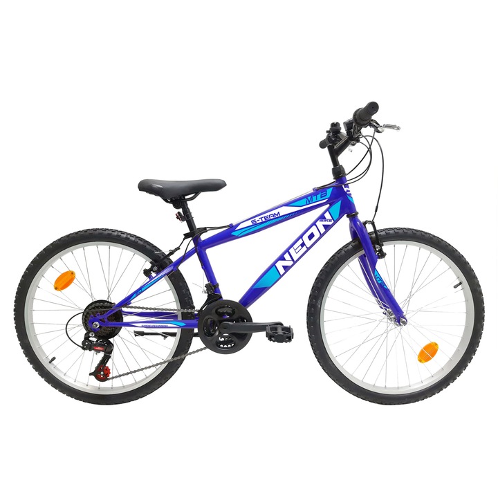 Bicicleta, Neon Bike, MTB 24", S-team boy, 21 viteze, Albastru