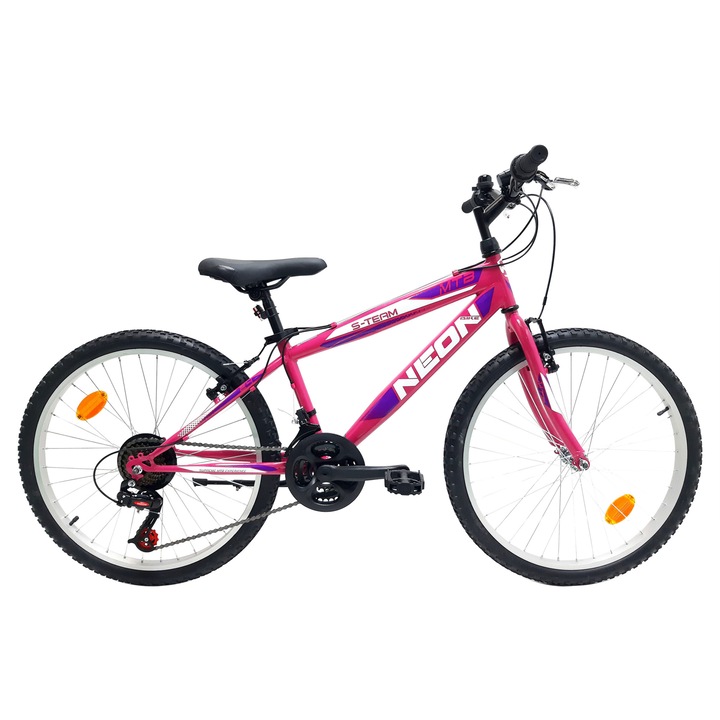 Bicicleta, Neon Bike, MTB 24", S-Team girl, 21 viteze, Roz