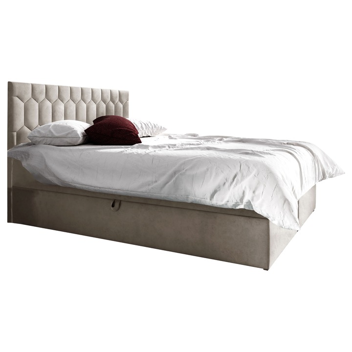 Pat matrimonial Borneo M24 180x200, MIRJAN24, bej, 185x208x103 cm