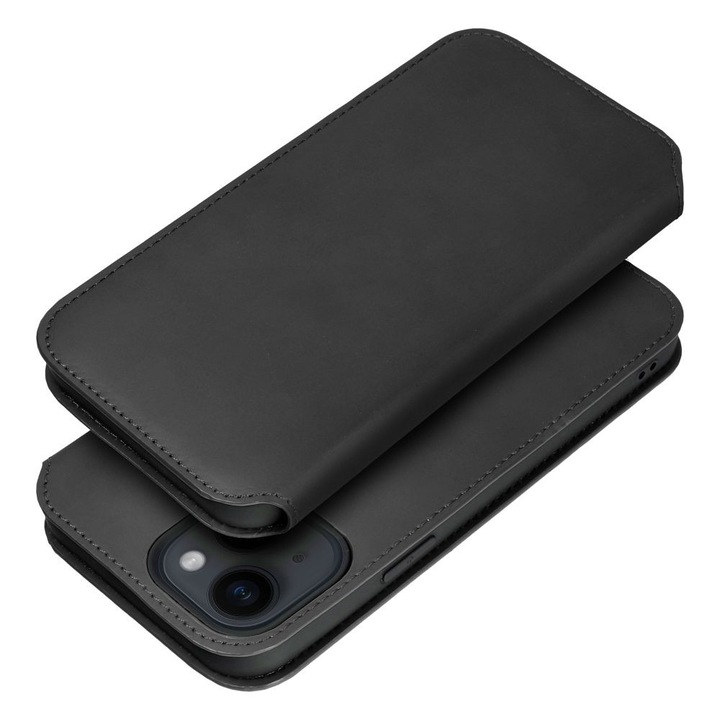 Xiaomi Redmi Note 13 Pro 5G / Poco X6 5G kompatibilis telefontok, könyvtok, bankkártyatartós, mágneszáras, fekete, Dual Pocket