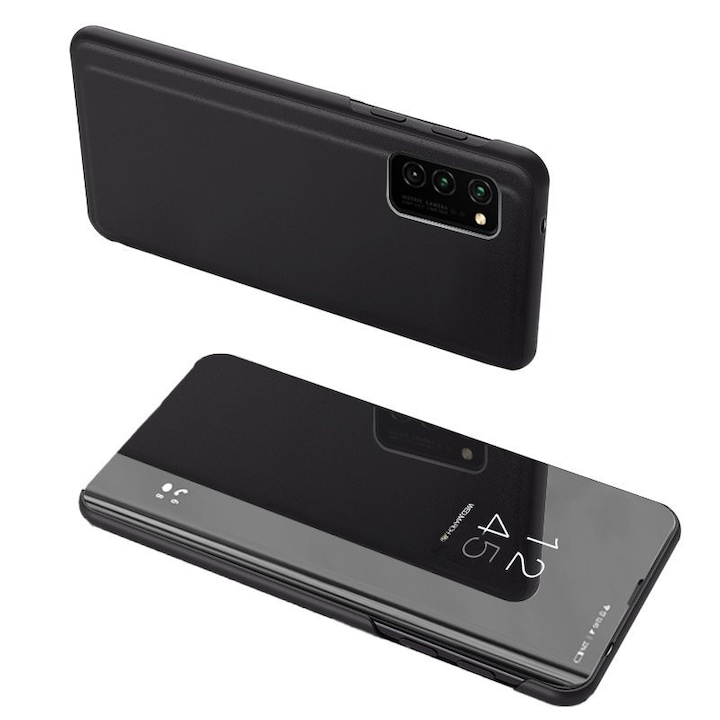 Clear View Samsung Galaxy A52s 5G / A52 5G / A52 4G fekete telefontok