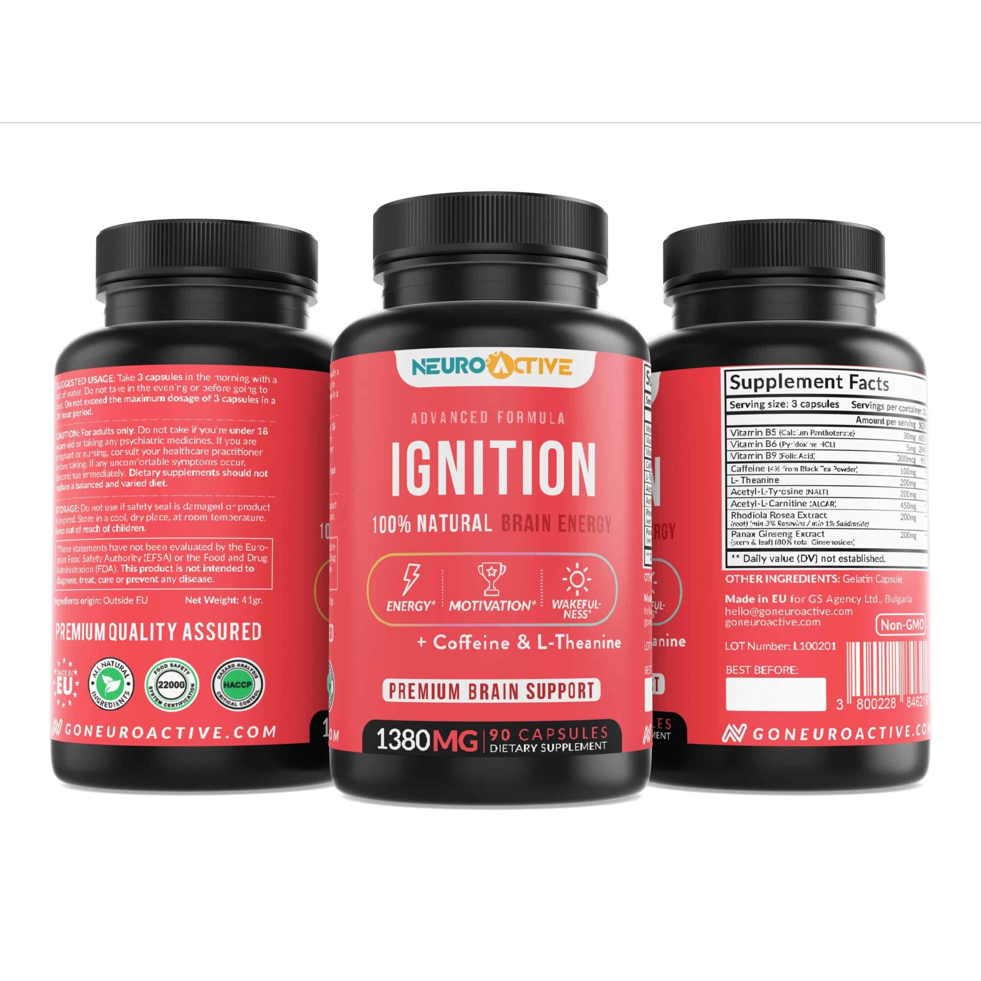 Хранителна добавка Ignition, Добавка за умствена енергия, 90 бр eMAG.bg