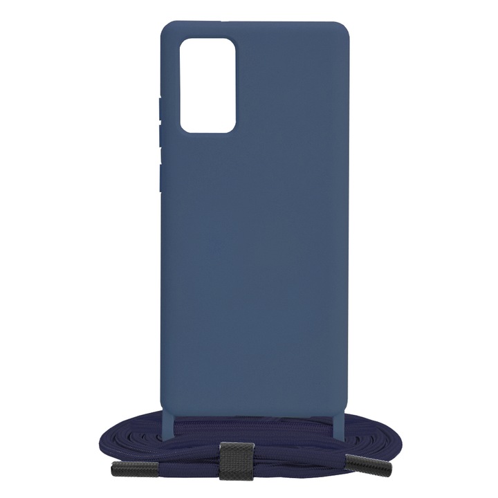 Калъф за Samsung Galaxy Note 20 4G / Note 20 5G, Techsuit Crossbody Lanyard, син