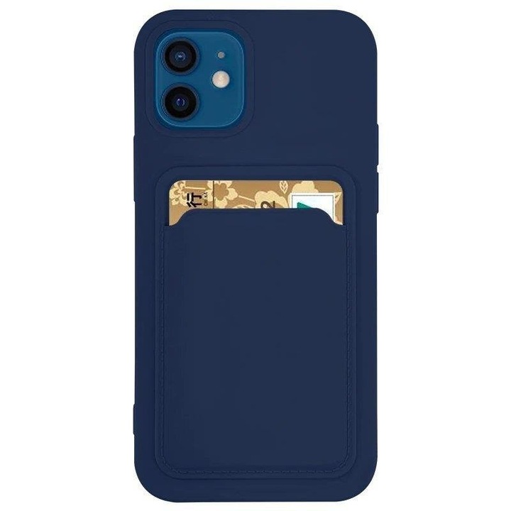 Card Silicone Wallet Card Slot Documents Xiaomi pirosmi Note 11 Pro + 5G / 11 Pro 5G / 11 Pro kék telefontok