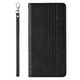 Magnet Strap iPhone 13 Pro Max Pouch Wallet + Mini Lanyard Pendant fekete telefontok