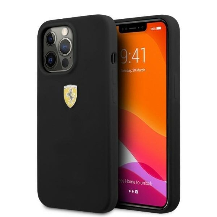 Ferrari FESSIHMP13LBK iPhone 13 Pro / 13 fekete/fekete hard Silicone MagSafe telefontok