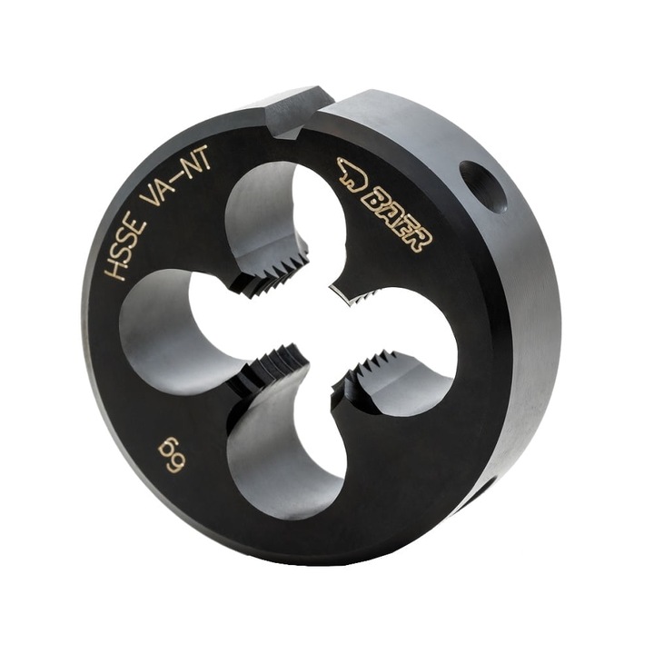 Filiera M6X1.0, filet metric pas normal DIN 223 HSSE, pentru otel inoxidabil