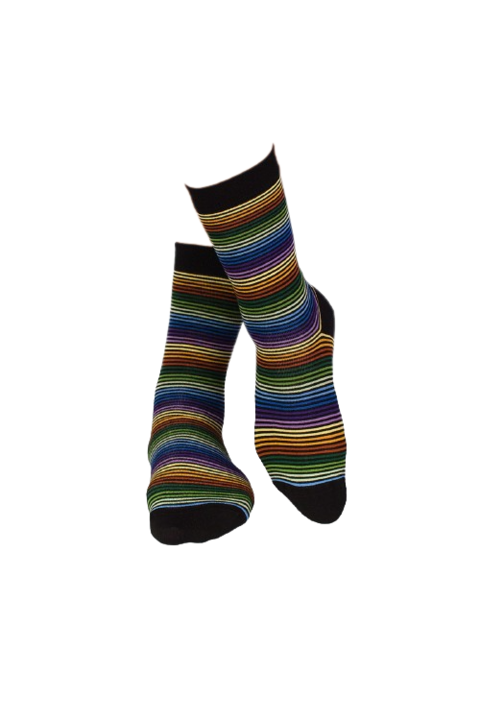 Бамбукови чорапи FINE BAMBOO тъмно дъгово райе