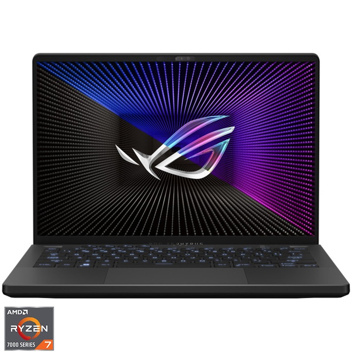 Лаптоп Gaming ASUS ROG Zephyrus G14 GA402NJ, AMD Ryzen™ 7 7735HS, 14", Full HD+, 144Hz, 16GB, 512GB SSD, NVIDIA® GeForce® RTX™ 3050 6GB, No OS, Eclipse Gray