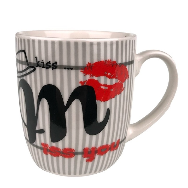 Cana cu mesaje de iubire, ceramica, 200 ml, 9X9 cm, M4