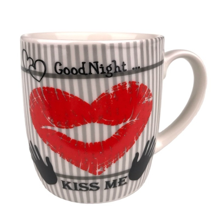 Cana cu mesaje de iubire, ceramica, 200 ml, 9X9 cm, M1