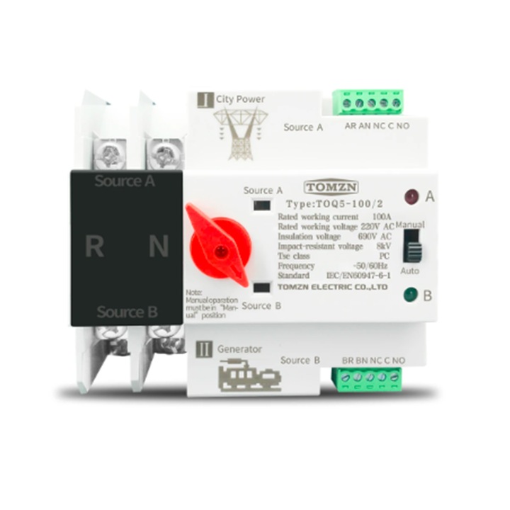 Comutator automat transfer retea GENERATOR, 2P 100A, 400V tip ATS