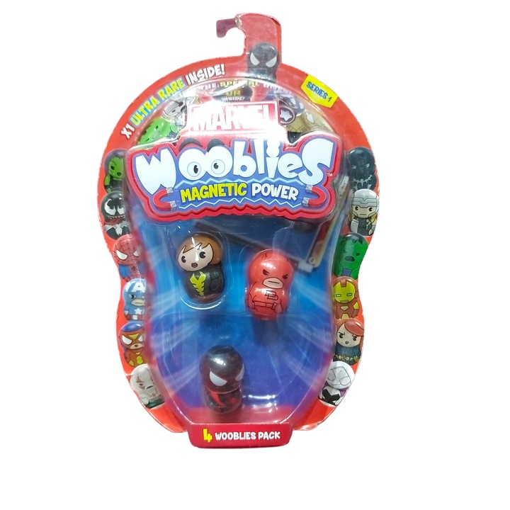 Set 4 figurine Wooblies Marvel - Magnetic Power, 8 cm