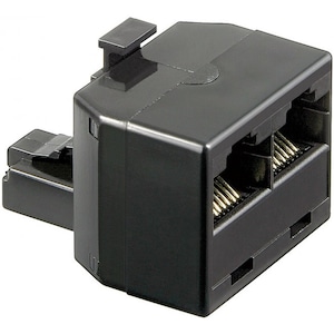 Adaptor ISDN 8P8C RJ45 tata 2 x RJ45 mama, negru