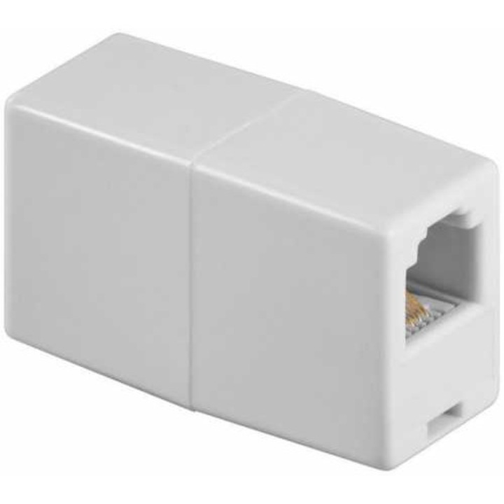 Adaptor modular 6P4C RJ11 mama RJ11 mama alb