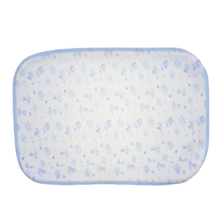 Mini Junior PL110 Vízálló és újrafelhasználható pamut pelenkázó alátét 60 x 40 cm fiúknak, kék 0 hónap +