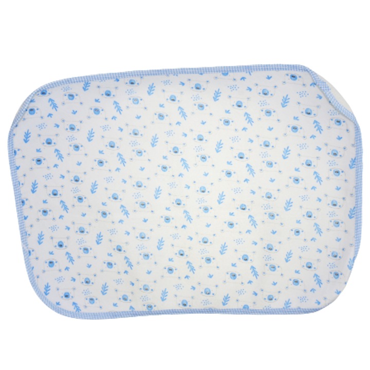 Mini Junior PL119 Vízálló és újrafelhasználható pamut kendő, 65 x 45 cm fiúknak, kék 0 hónap +