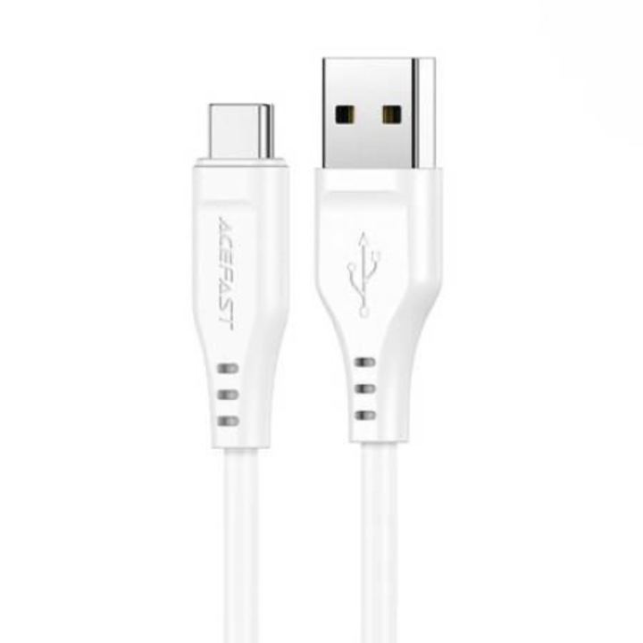Acefast USB kábel - USB Type C 1.2m, 3A fehér (C3-04 fehér)