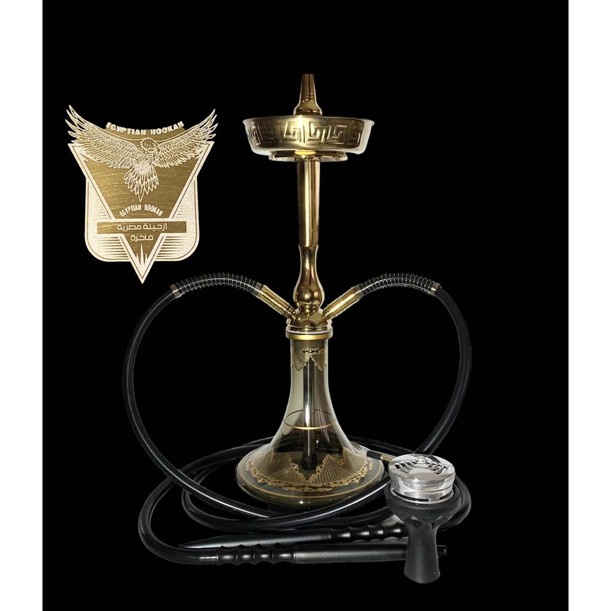 Narghilea ELH06143, EGYPTIAN Luxury Hookah, Gold editii cu 2 furtunuri