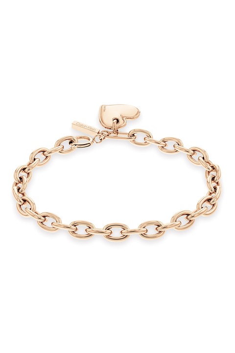 CALVIN KLEIN, Bratara lant cu talisman inima, Auriu