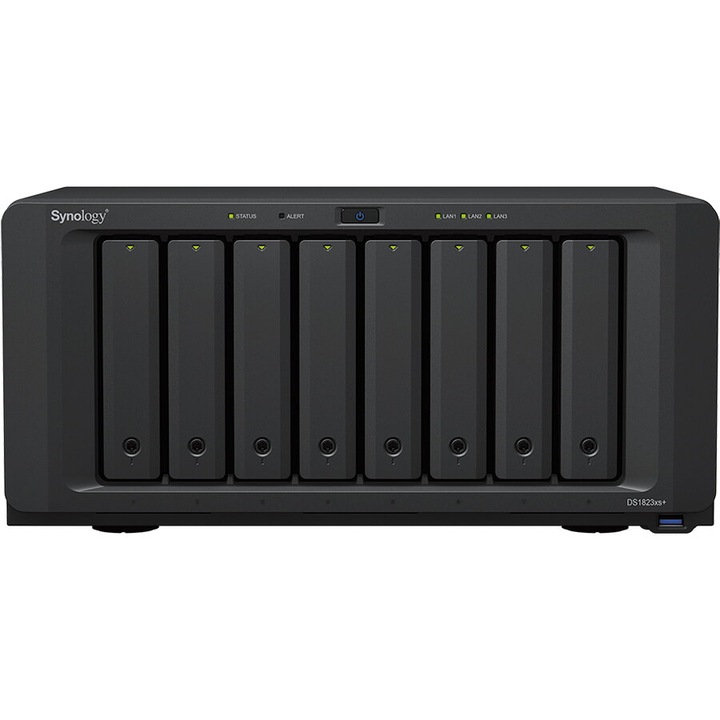 Network-attached storage Synology DS1823xs+ с процесор AMD Ryzen V1780B 3,35 GHz, 8-отсека, 8 GB DDR4