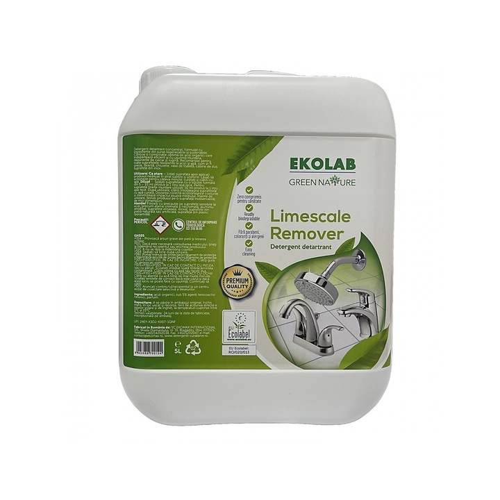 Препарат за отстраняване на котлен камък, Ekolab Green Nature Limescale Remover, туба 5 литра