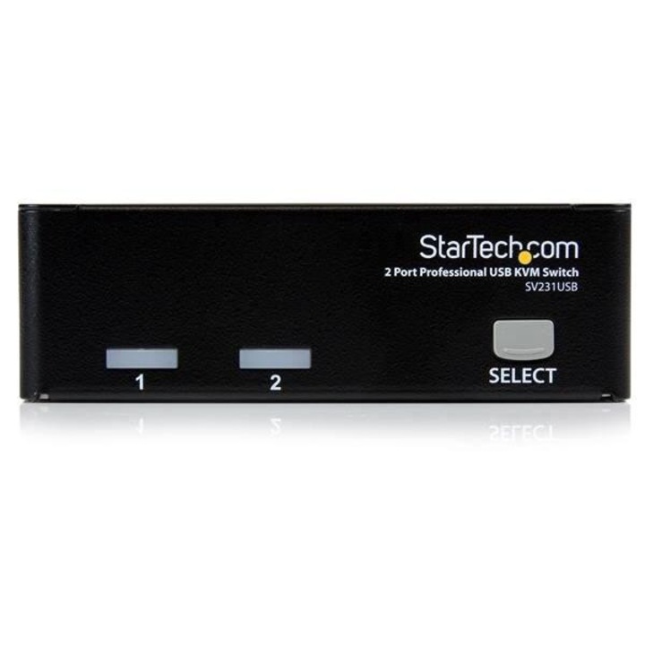 Switch, Startech, Switch KVM 2 PC USB (SV231USBGB), Negru