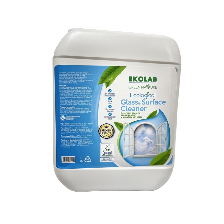 Detergent pentru geamuri, Ekolab Green Nature, canistra 5 litri
