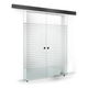 Usa glisanta Boss ® Duo Black model Bali incolor, 95+95x215 cm, sticla clara securizata, culisanta in ambele directii