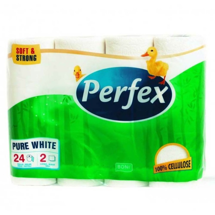 Perfex Boni Pure White WC-papír, 2 rétegű, 24 tekercs/Bax