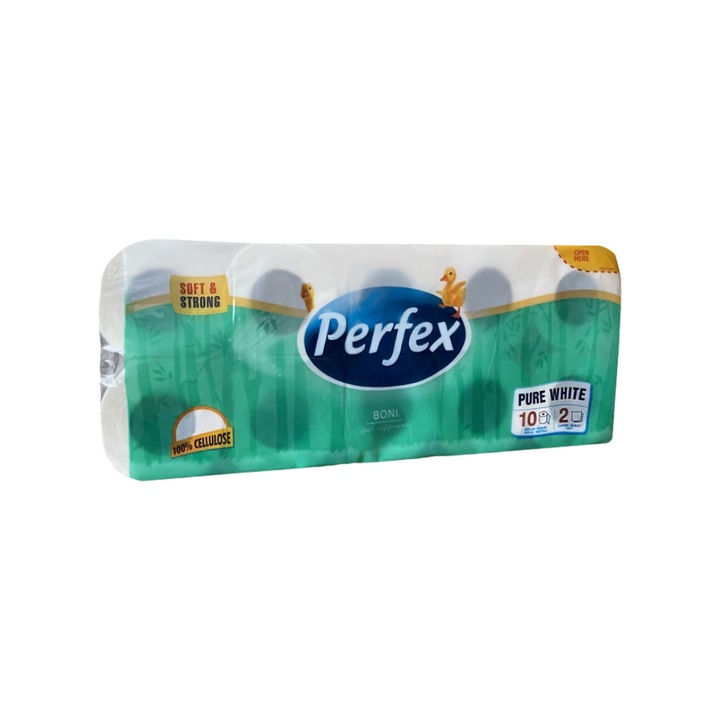 Perfex Boni Pure White WC-papír, 2 rétegű, 10 tekercs/Bax