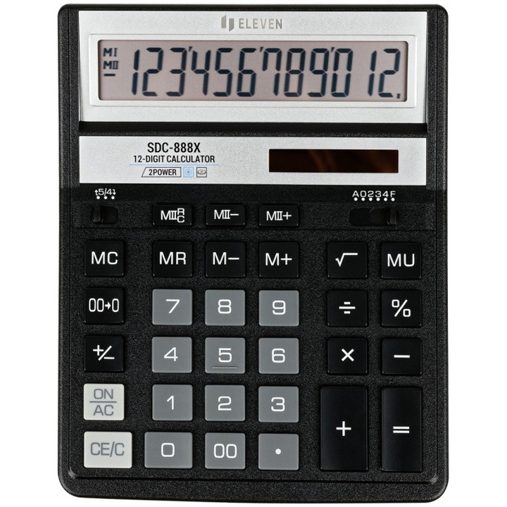 Calculator de birou Eleven, SDC-888XBK, 12 digiti
