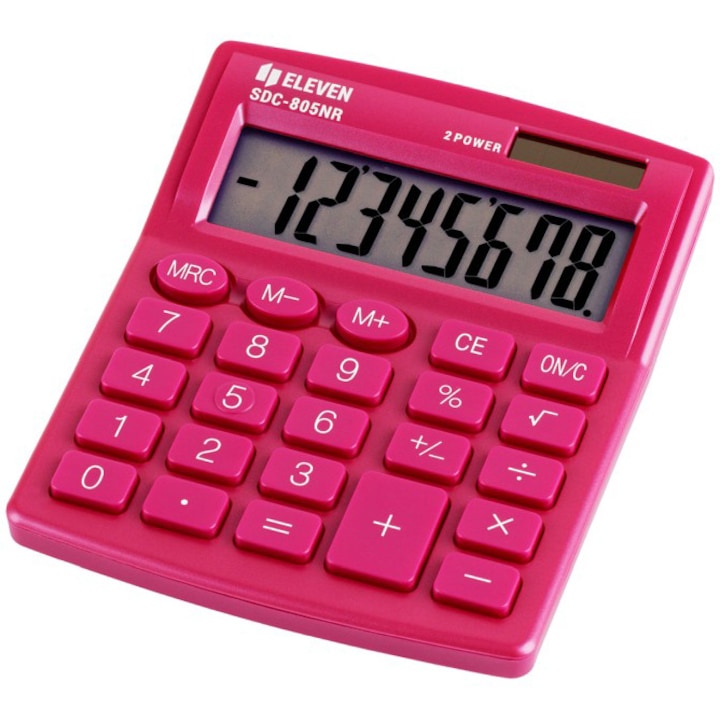 Calculator de birou Eleven, SDC-805, 8 digiti, roz